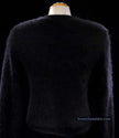 Woman's black angora crewneck sweater by Express Tricot in X-Small and Small sizes