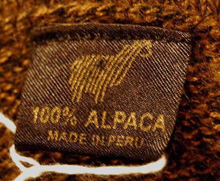 Herren-Rollkragenpullover aus Alpaka mit Reißverschluss und Azteken-Design