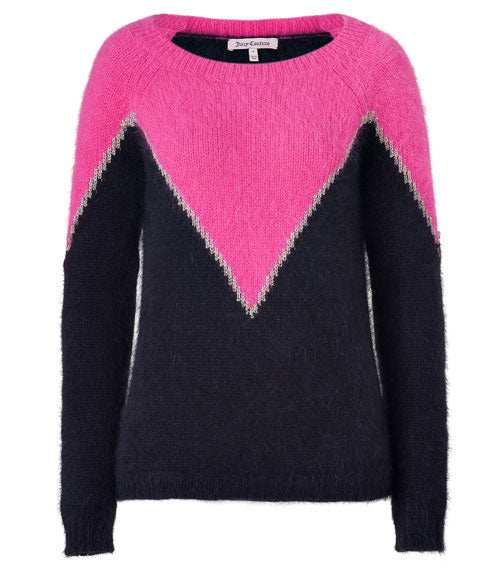 Two-tone angora sweater by Juicy Couture, soft pullover design