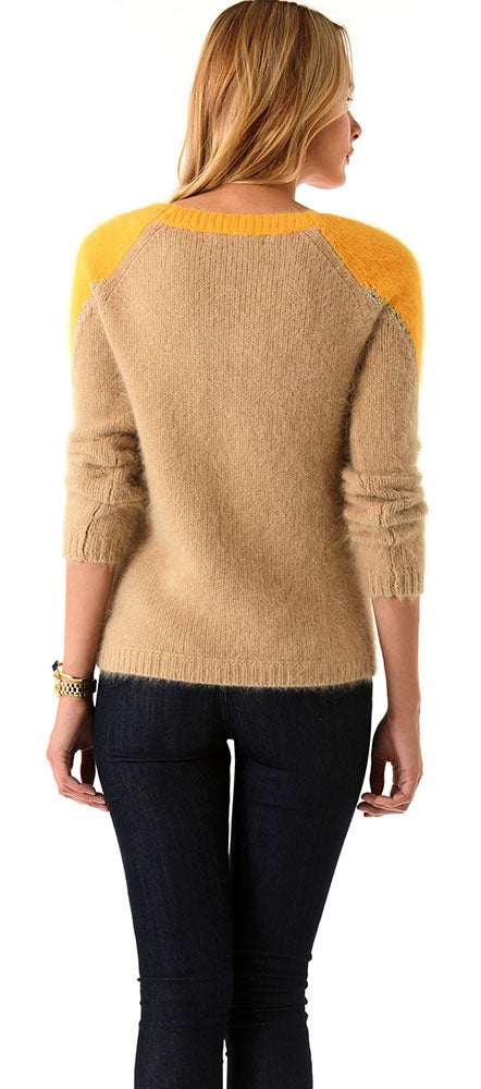 Two-tone angora sweater by Juicy Couture bold soft pullover