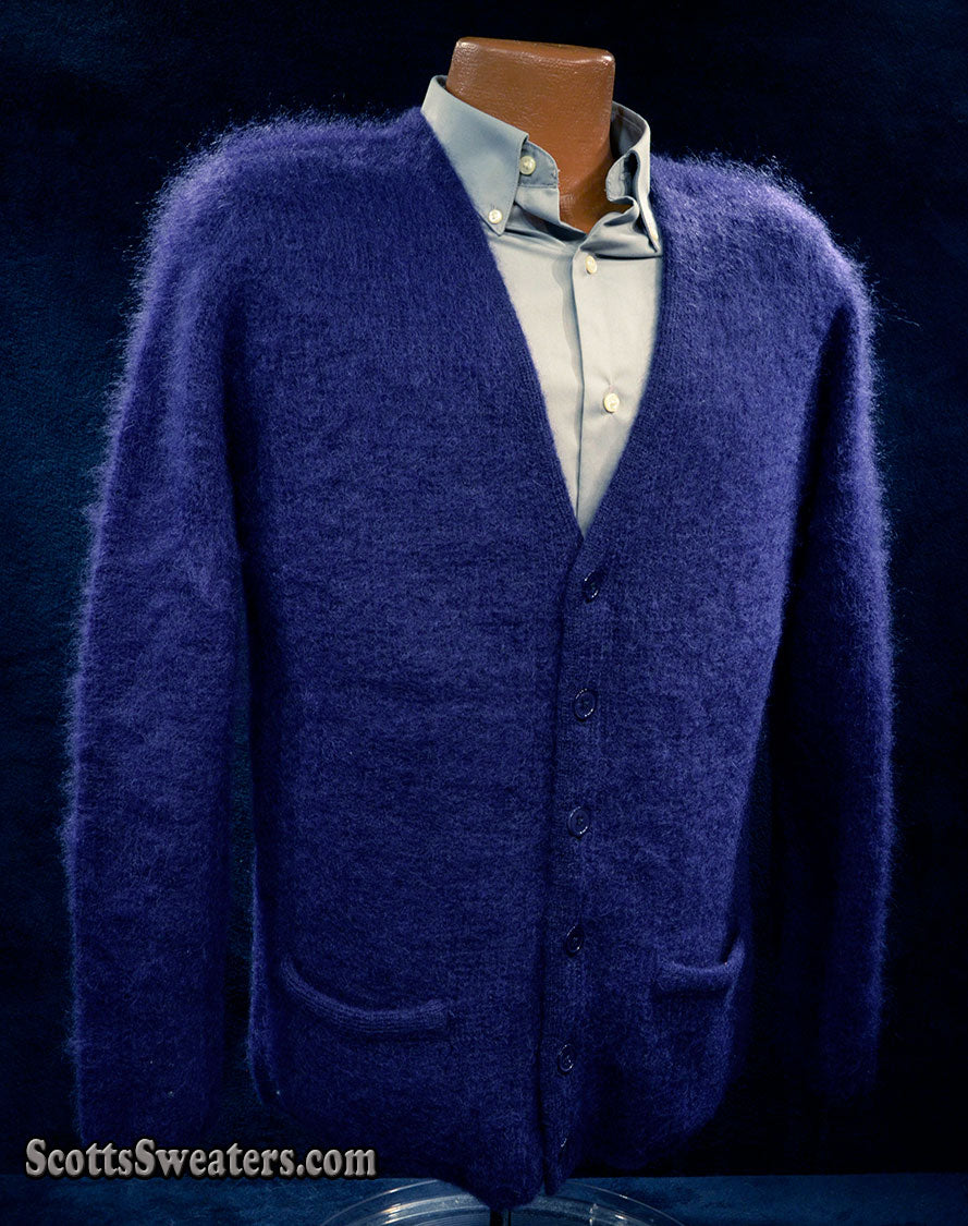 Men's Cardigan Mohair Sweater