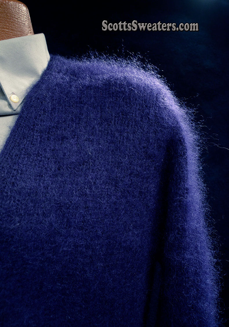 Men's Cardigan Mohair Sweater