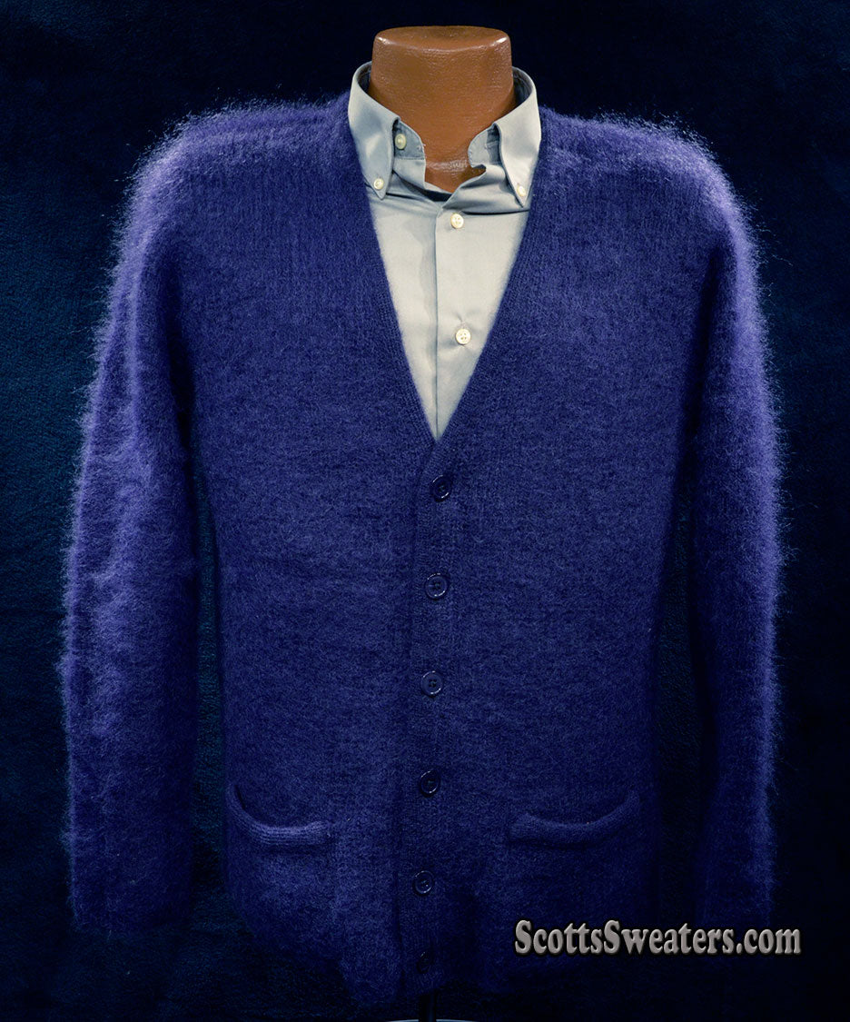 Men's Cardigan Mohair Sweater
