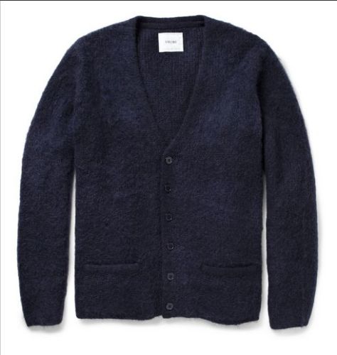 Men's Cardigan Mohair Sweater