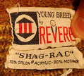 Golden retro shaggy plaid mohair V-neck sweater by Shag-a-Rac Young Breed Revere Small/Medium