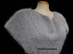 Grey angora sweaterdress in light grey with cowlneck pullover design by Willi Smith