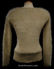 Woman's Angora Scoop Neck Sweater in muted tan cling-fit design by Banana Republic