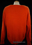 Woman's orange angora jewel-neck sweater by H&M, soft and fuzzy pullover, size medium 10
