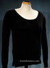 Black woman's angora scoop neck sweater by Moda Intl in x-small size
