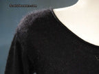 Black woman's angora scoop neck sweater by Moda Intl. in x-small size