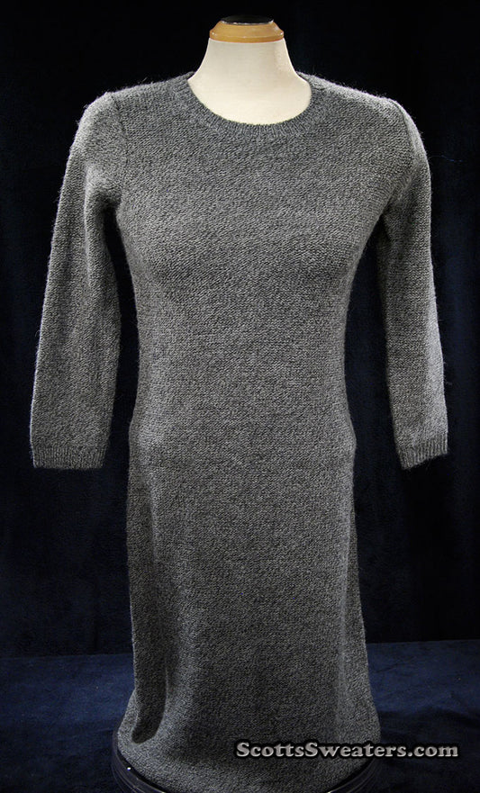Woman's Grey Alpaca-Merino Wool Sweaterdress (Copy)
