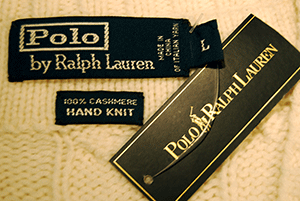 Tennis style men's cashmere sweater