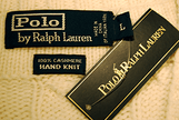 Tennis style men's cashmere sweater