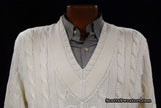 Tennis style men's cashmere sweater