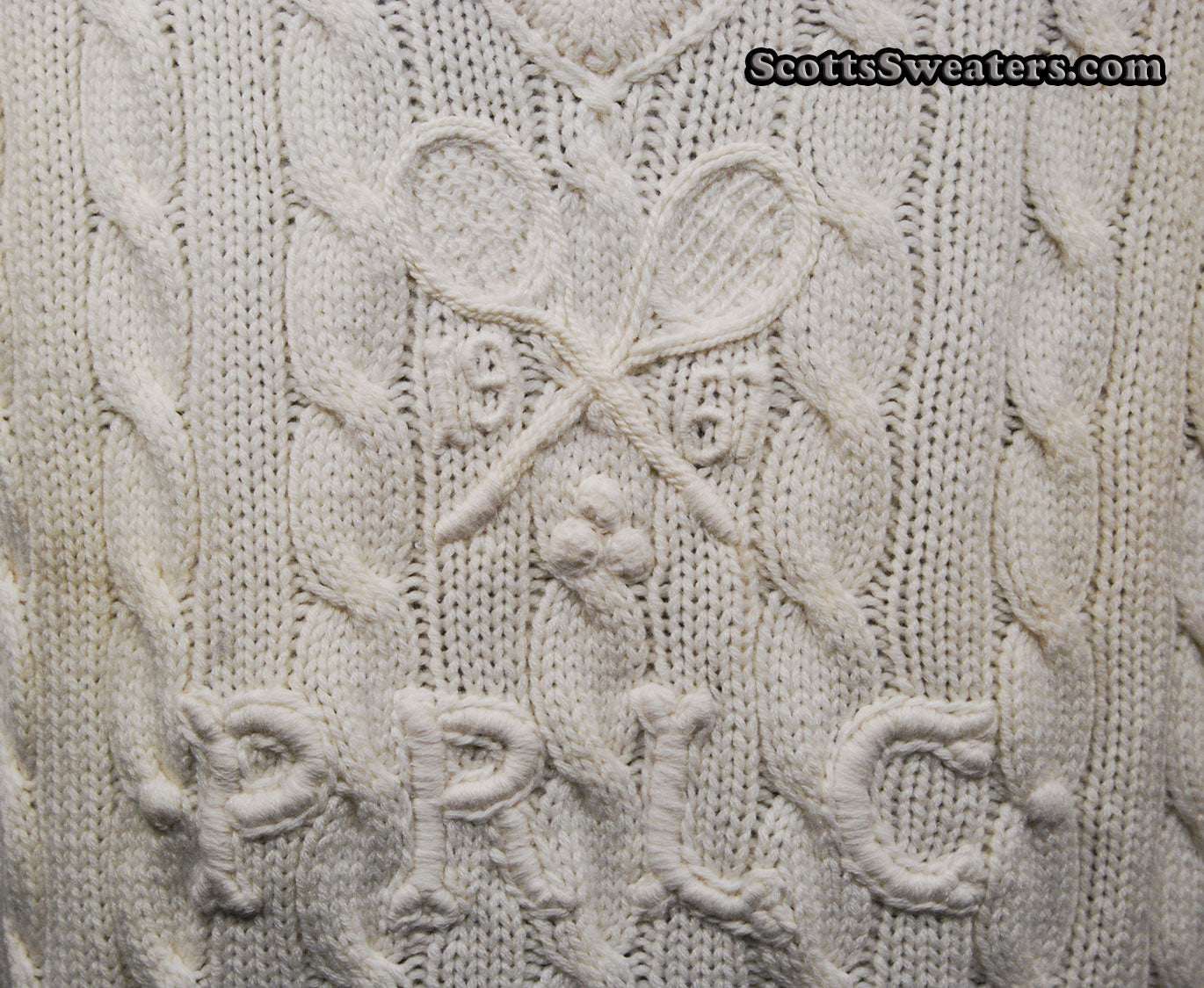 Tennis style men's cashmere sweater