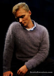 Men's Ultra-Soft Angora crewneck sweater in luxurious soft fabric and warm knit design