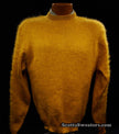 Retro golden shaggy mohair crewneck sweater by Queen's Way to Fashion in X-Small/Small size