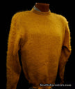 Retro golden shaggy mohair crewneck sweater by Queen's Way to Fashion in size XS/S