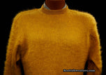 Retro golden shaggy mohair crewneck sweater by Queen's Way to Fashion in X-Small/Small size
