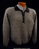Black and white checkered men's cashmere polo-neck sweater by Forte Prive in XS/S size