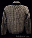Men's black and white checkered cashmere polo-neck sweater by Forte Prive, size XS-S