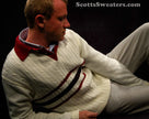 Men's Retro Tennis Sweater / shirt by Montgomery Ward