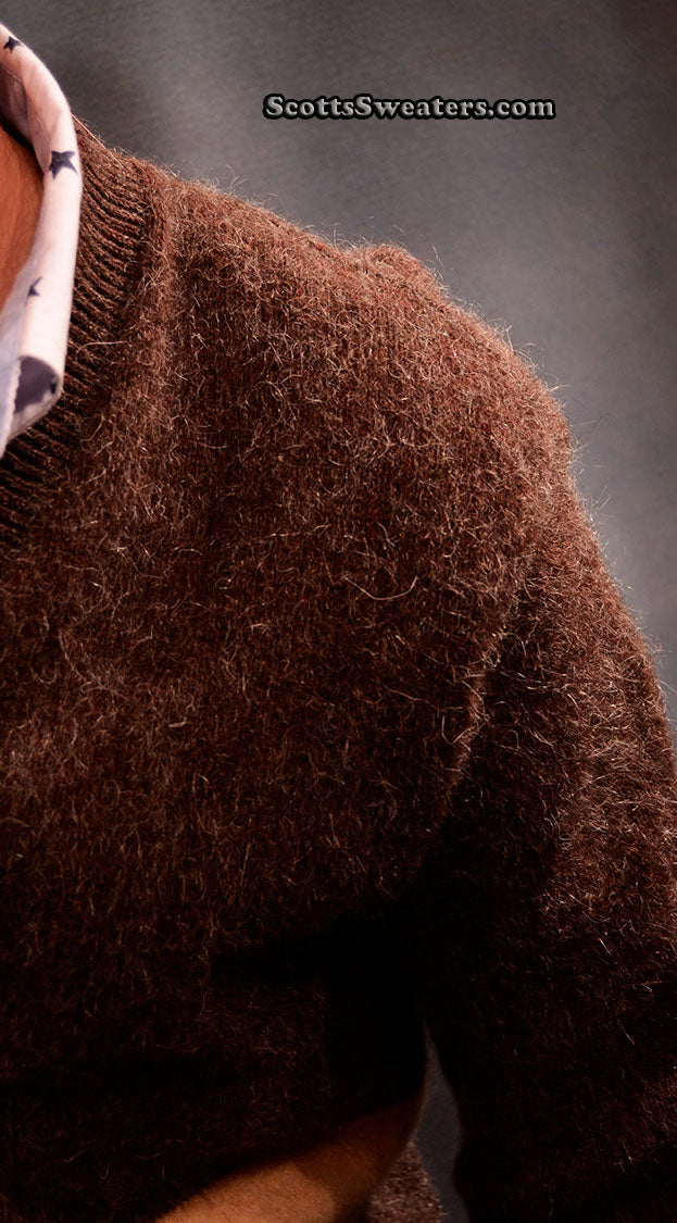 Klassischer zweifarbiger Mohair-Cardigan für Herren im Retro-Stil von Arena