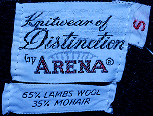 Klassischer zweifarbiger Mohair-Cardigan für Herren im Retro-Stil von Arena