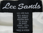 Woman's white plus and missy sized angora shawl-neck cardigan sweater with single-button closure by Lee Sands