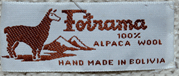 Men's ivory alpaca crewneck sweater with brown ethnic design by Fotrama, XL size