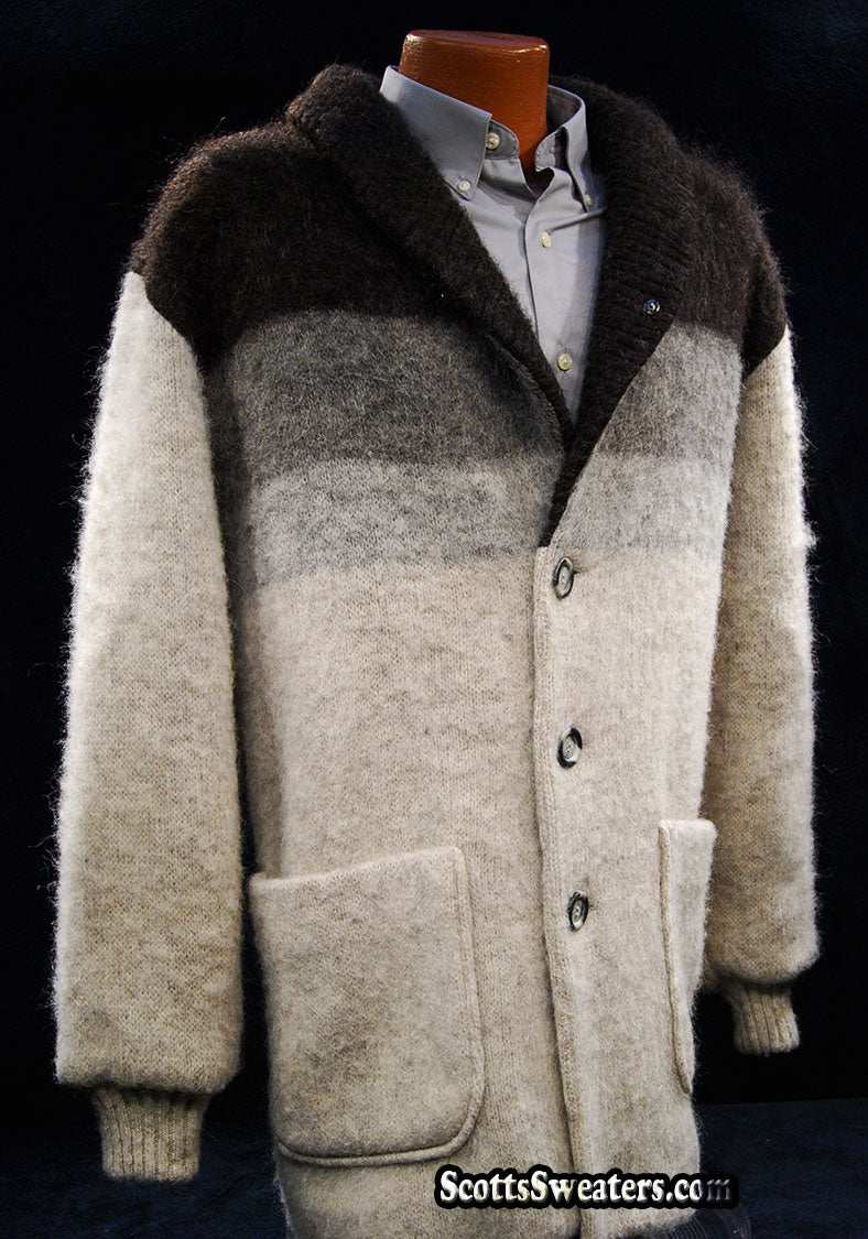 Herren Retro-Island-Wollmantel von Hilda