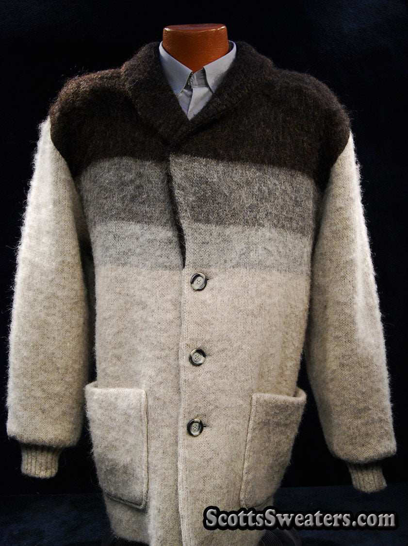 Herren Retro-Island-Wollmantel von Hilda