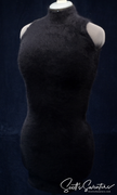 Sleeveless black angora sweaterdress by Next, small cling-fit style