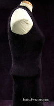 Sleeveless black angora sweaterdress by Next in small size, cling-fit style