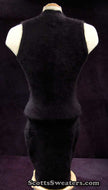 Sleeveless black angora sweaterdress by NEXT in small size, cling-fit style