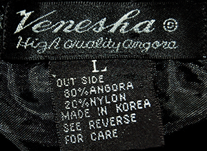 Veneshaのレディースブラックアンゴラカーディガンセーター