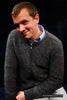 Charcoal grey men's alpaca zipper-front cardigan sweater with front pockets by J.Crew