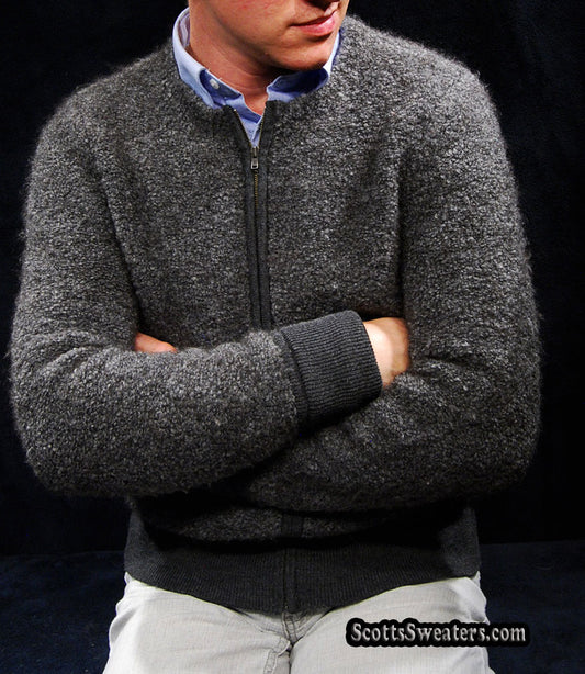 Herren-Strickjacke aus Alpaka mit Reißverschluss vorne von J.Crew