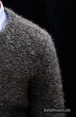 Men's charcoal grey alpaca blend zipper-front cardigan sweater with front pockets by J.Crew, size small