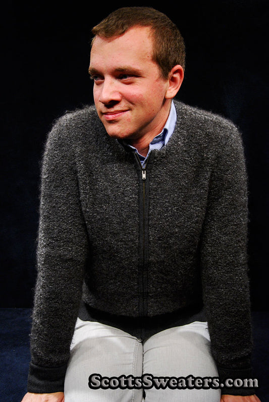 Herren-Strickjacke aus Alpaka mit Reißverschluss vorne von J.Crew