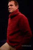 Men's Red Turtleneck Sweater Mohair by D&G