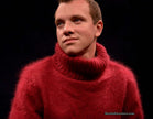 Men's Red Turtleneck Sweater Mohair by D&G