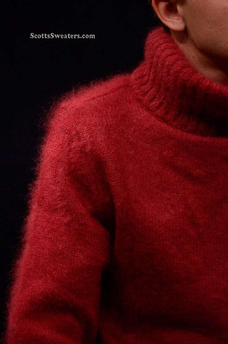 Men's Red Turtleneck Sweater Mohair by D&G