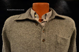 Bonze-brown men's cashmere sweater by Fairway & Greene, soft 100% pure high-grade cashmere polo-neck medium size