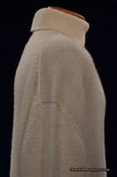 Men's ivory-white 100% baby Alpaca turtleneck sweater by Izod Lacoste in X-Large size