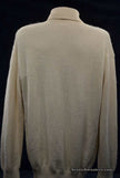 Men's ivory-white 100% baby Alpaca turtleneck sweater by Izod Lacoste in X-Large