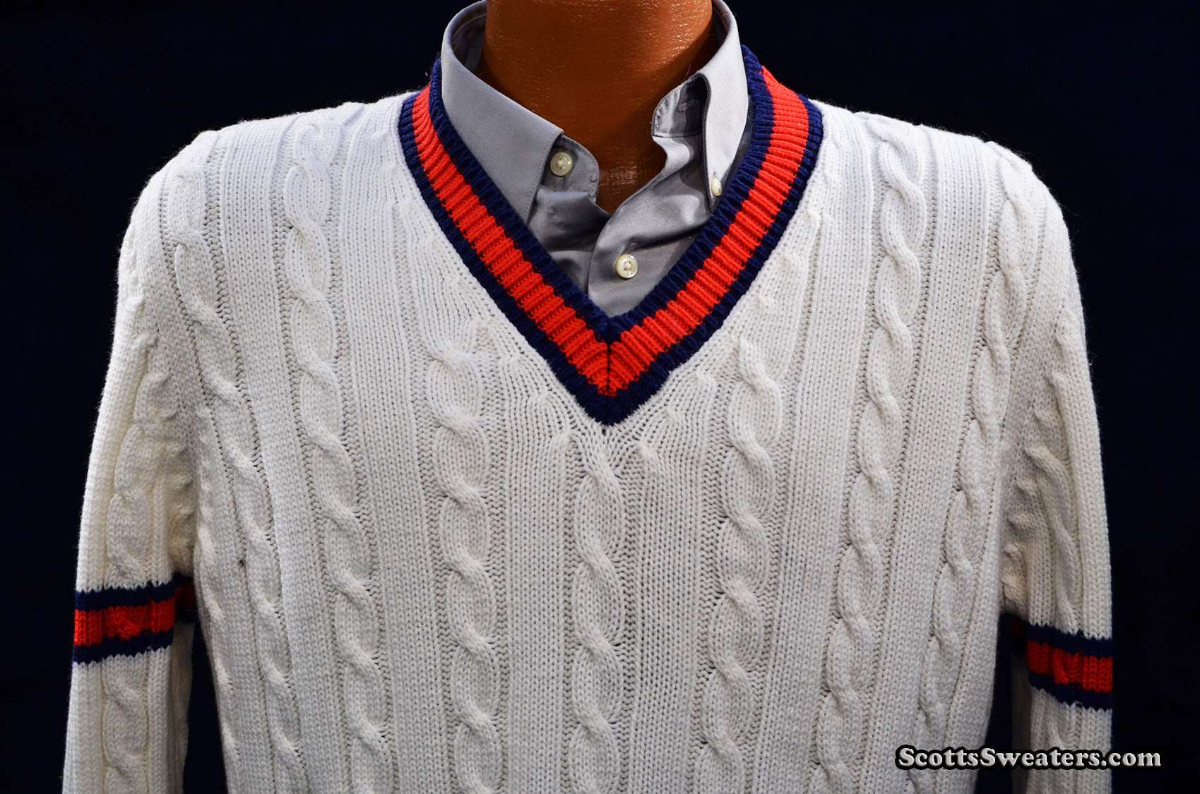 Men's Retro Tennis Sweater by Arthur Ashe Collection