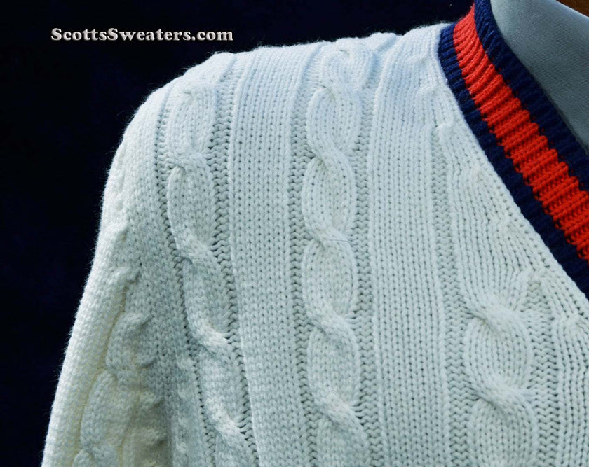 Men's Retro Tennis Sweater by Arthur Ashe Collection