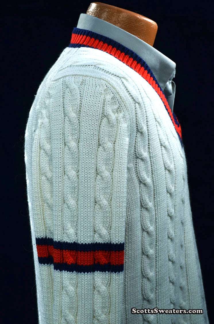Men's Retro Tennis Sweater by Arthur Ashe Collection