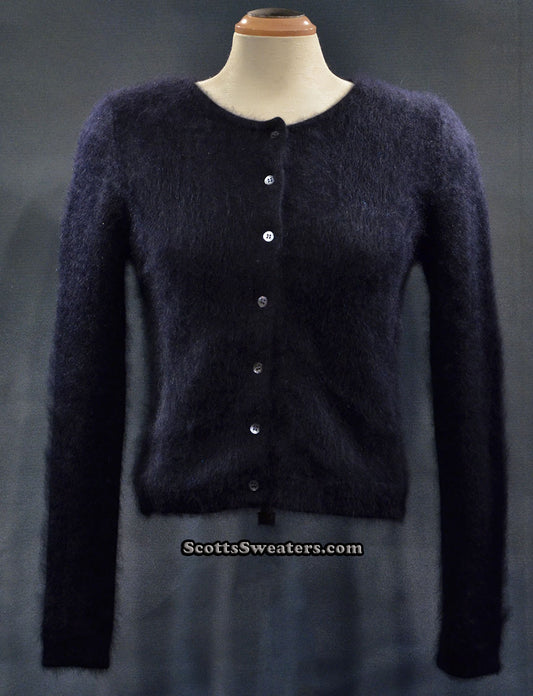 Schwarzer Angora-Cardigan für Mädchen von BCBD Max Azria